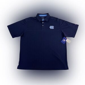 Carolina Tar Heels Shirt Men’s XL Navy Blue Champion Polo Short Sleeve Casual